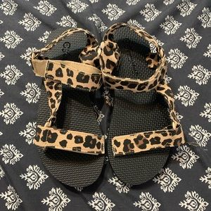 Leopard print sandals